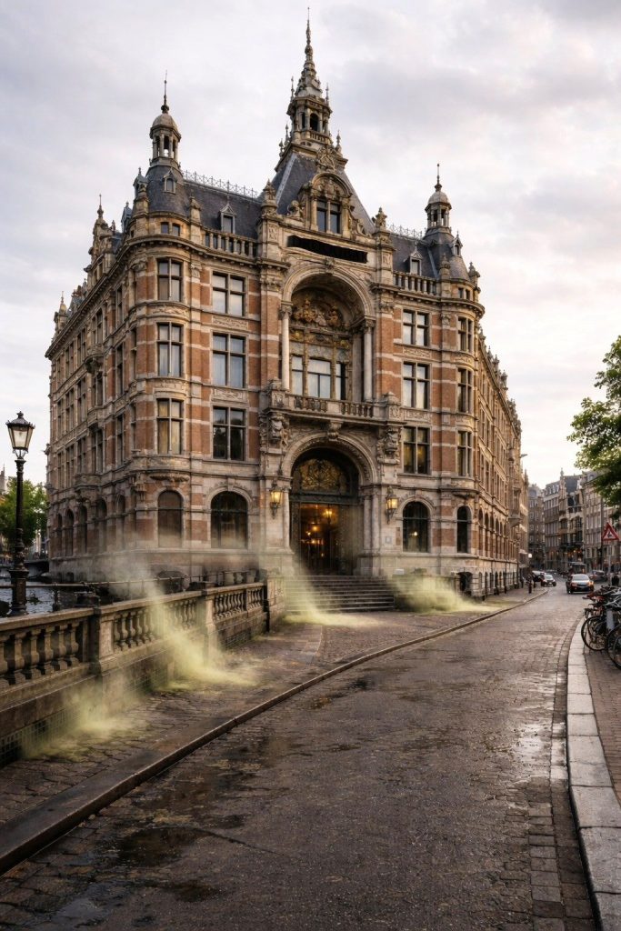 Monumentaal pand in een Nederlandse binnenstad